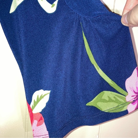 Alexandra & Oak Size Small Floral Dress Navy Pink Purple Green NN EUC! P6521 - Picture 6 of 11